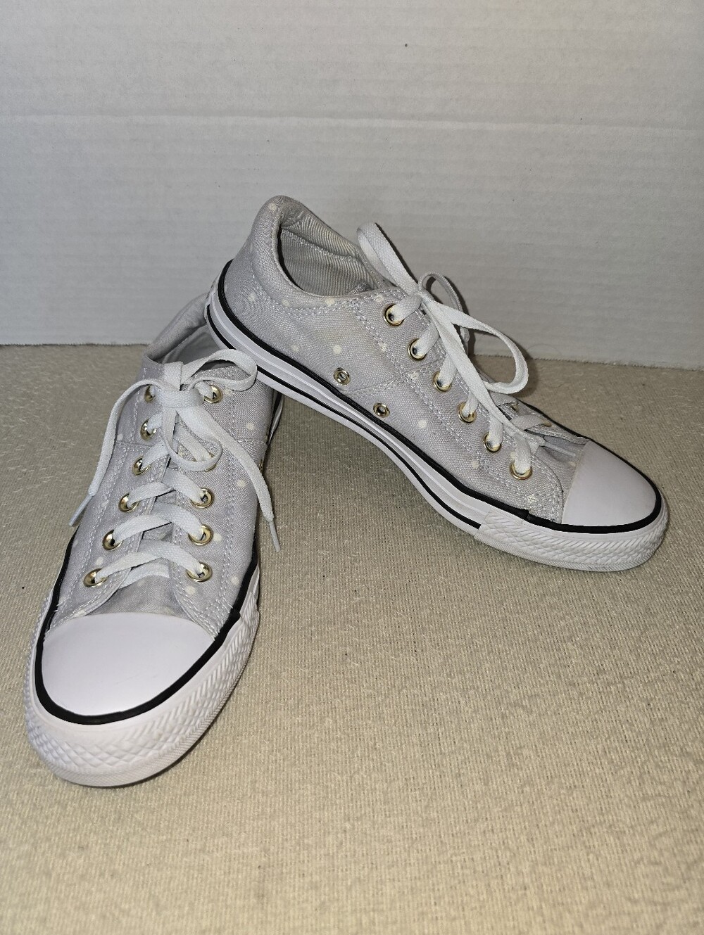 Converse Women's All Star Gray Polka-dot Low top Sneakers size 9